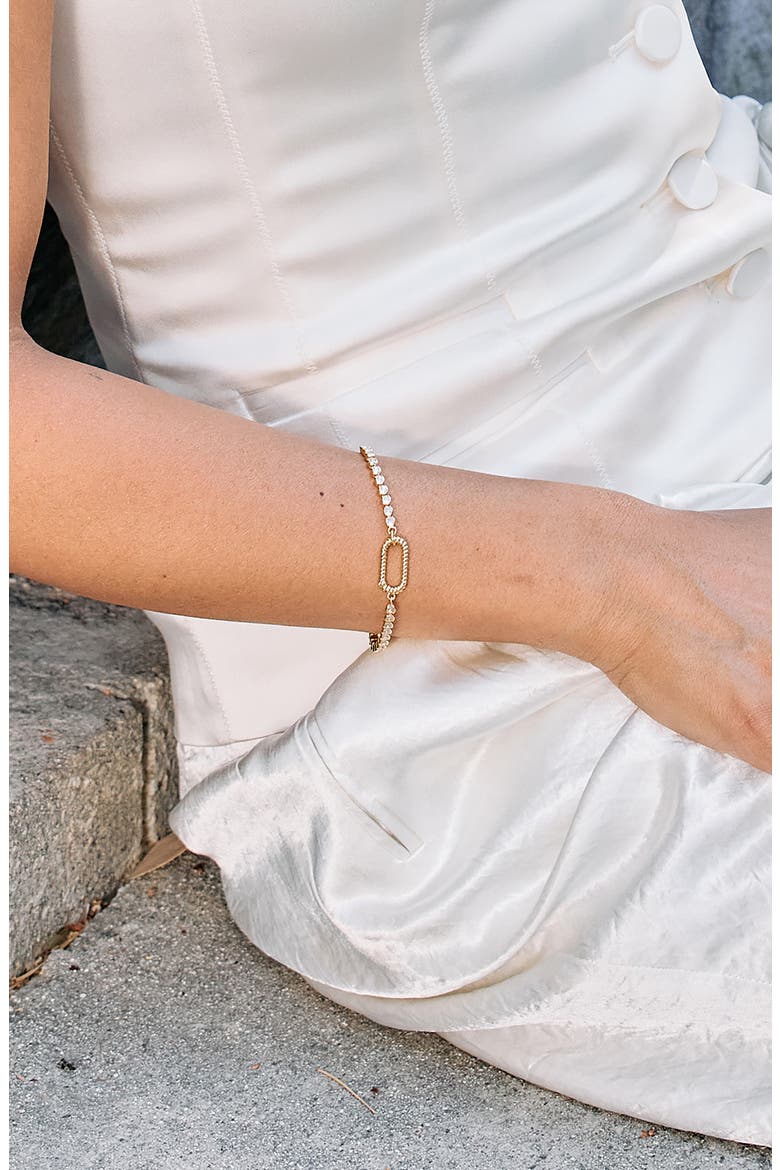 Petra Tennis Bracelet, Alternate, color, GOLD