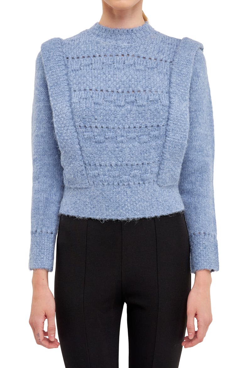 Chunky Knit Sweater, Alternate, color, BLUE
