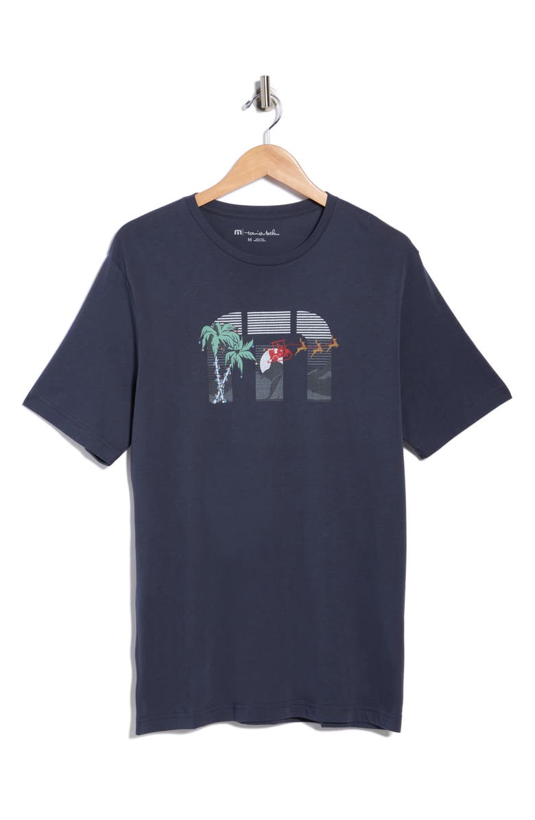 TravisMathew Cart Race Pima Cotton Graphic T-Shirt, Main, color, Mood Indigo
