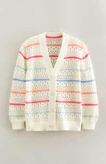 Tucker + Tate Kids' Stripe Open Stitch Cotton Cardigan