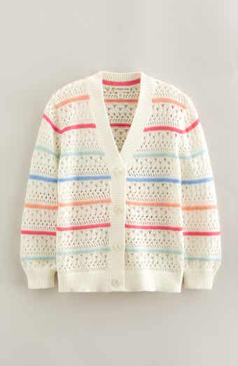 Tucker + Tate Kids' Stripe Open Stitch Cotton Cardigan