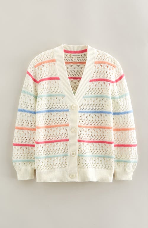 Tucker + Tate Kids' Stripe Open Stitch Cotton Cardigan In Multi