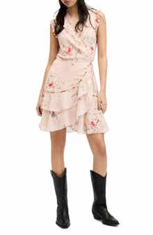 AllSaints Ari Kora Floral Print Wrap Dress