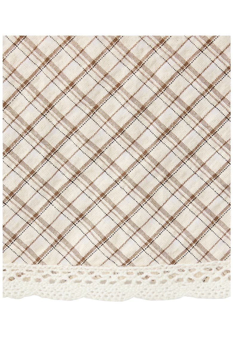 Checkered Midi Skirt, Alternate, color, ECRU