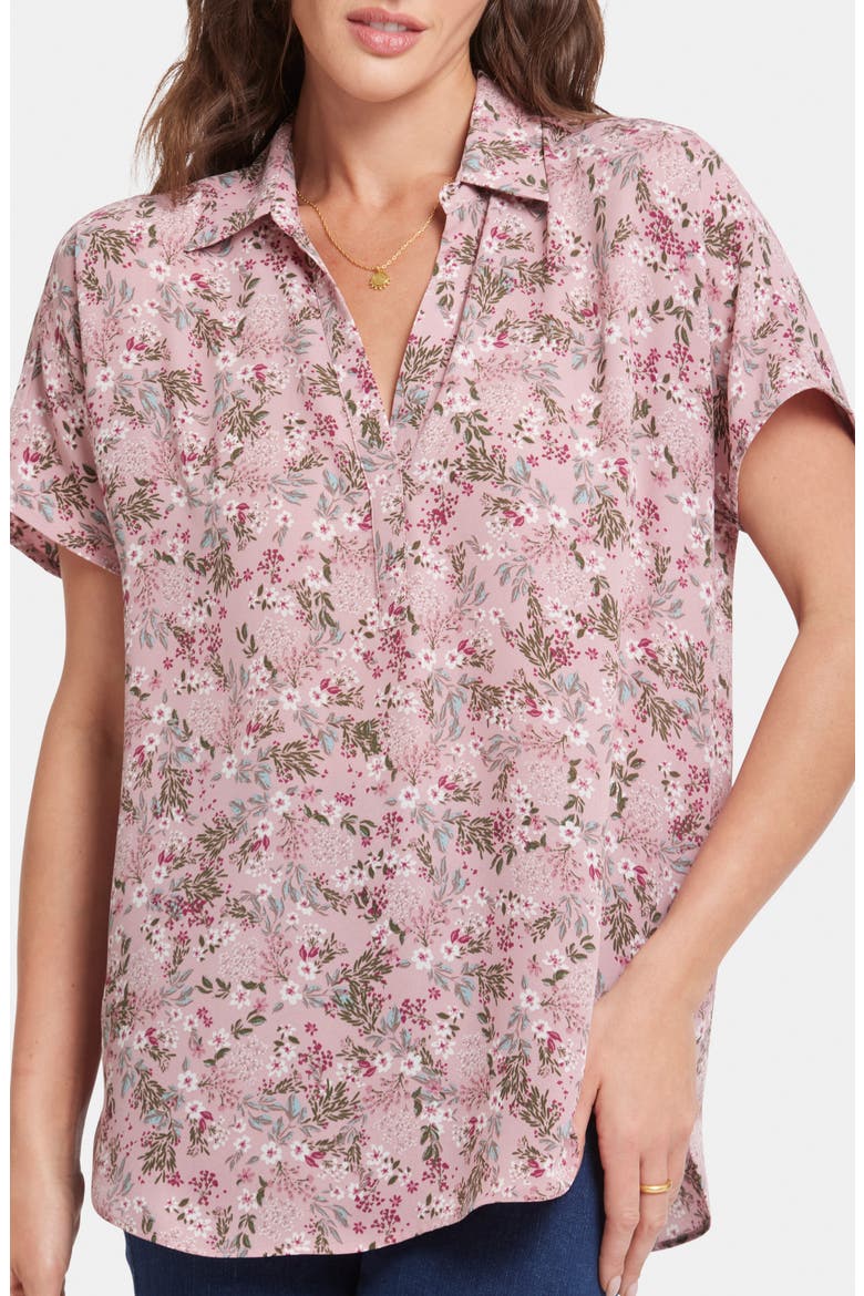 Becky Split Neck Woven Top, Alternate, color, BERRY FIELDS