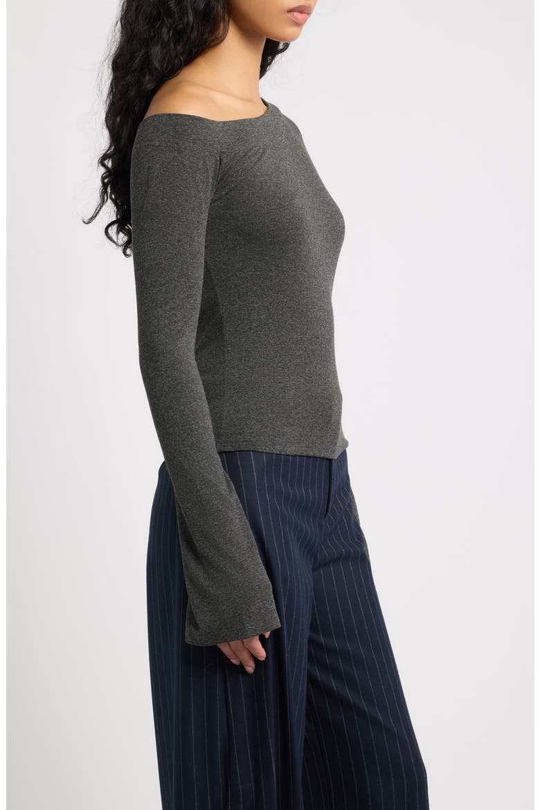 Amuleto One-Shoulder Top, Alternate, color, STORM