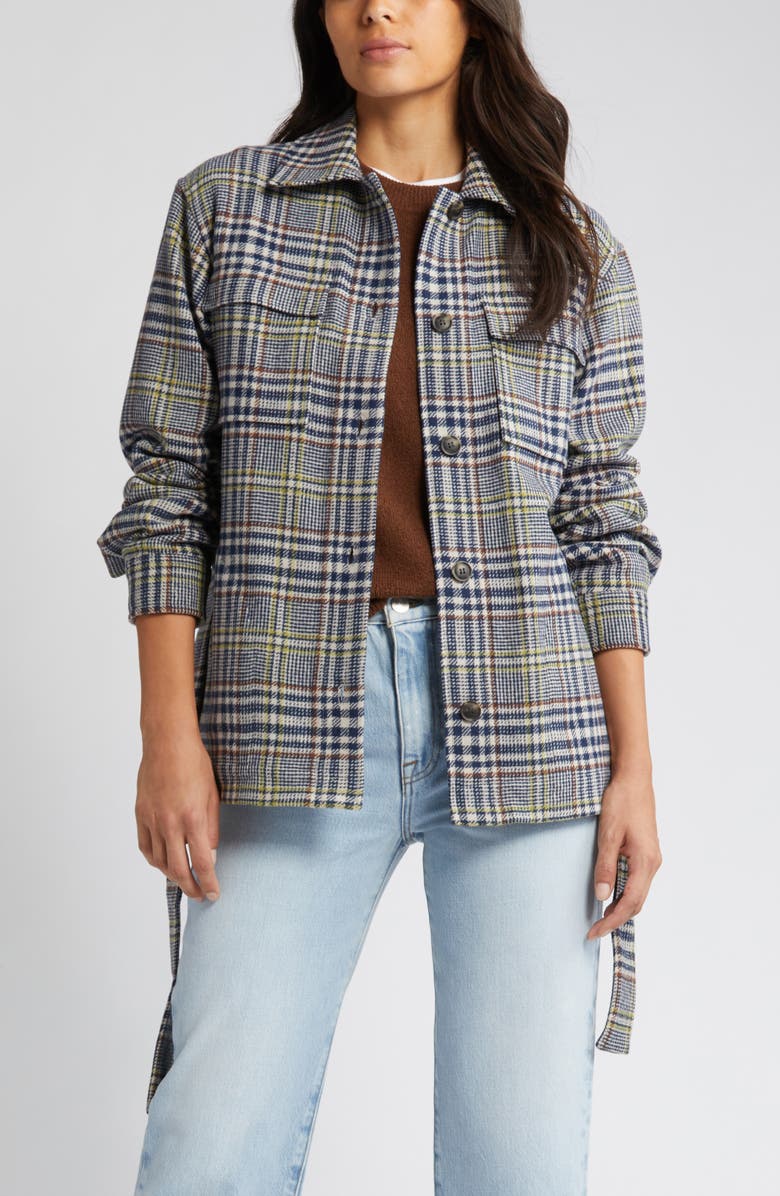 Pendleton West End Belted Virgin Wool Blend Shirt Jacket, Alternate, color,