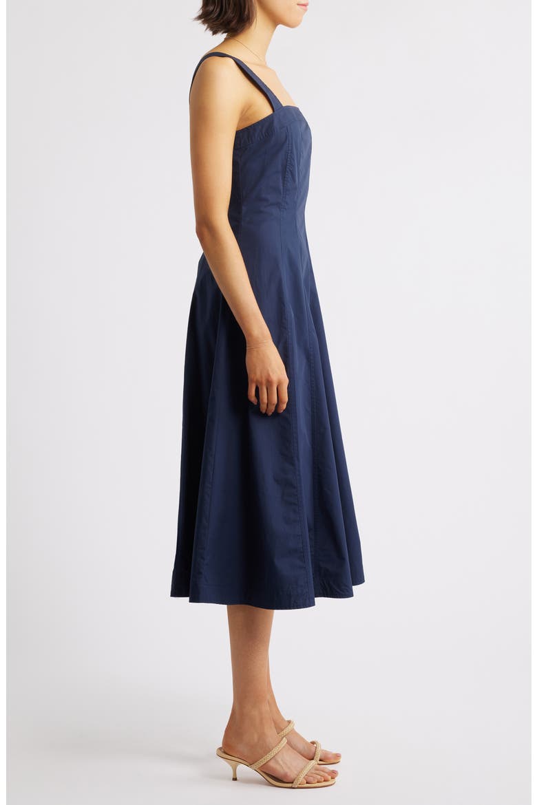 Alfreda Fit & Flare Midi Dress, Alternate, color, BLEU MARINE