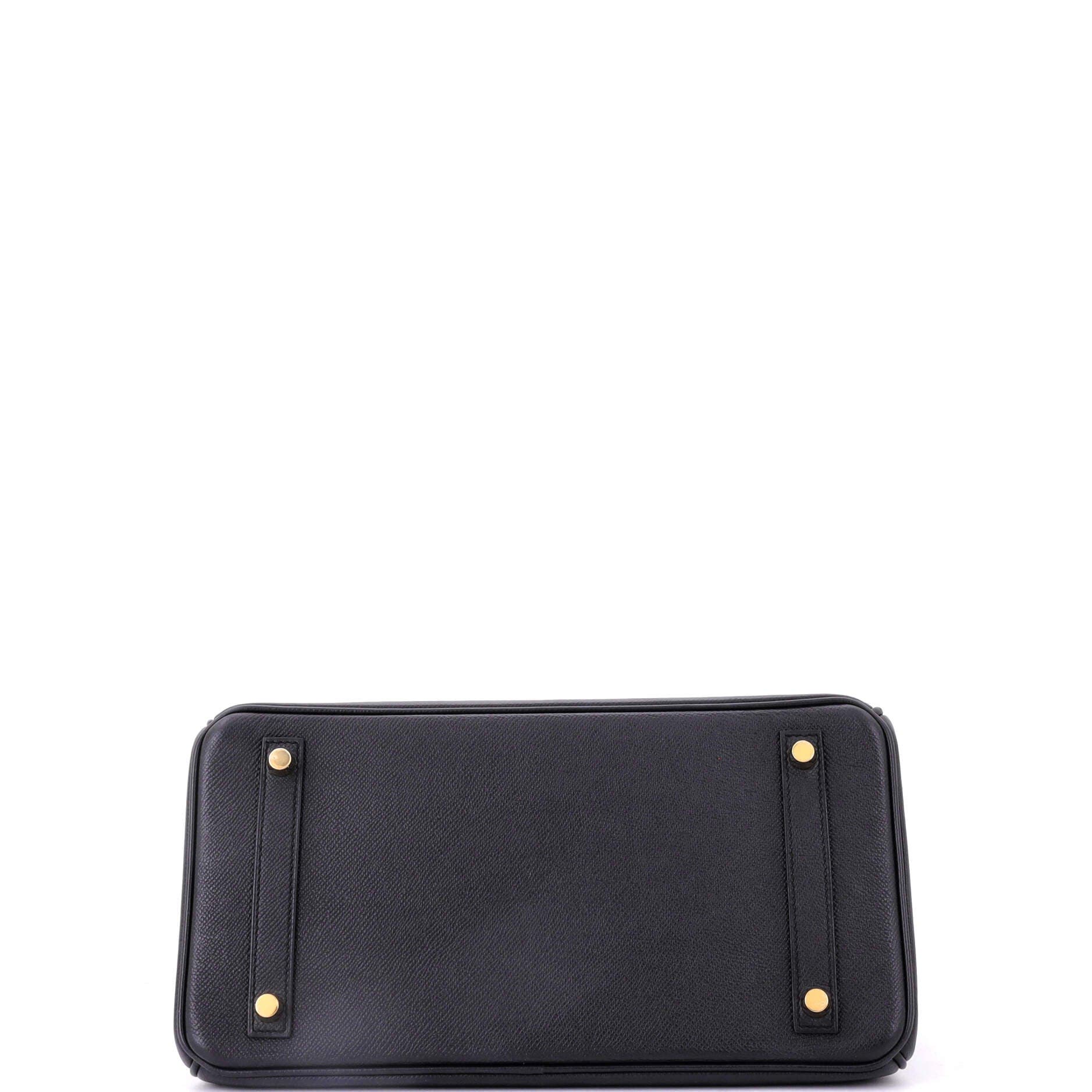 Pre-Owned Hermes Birkin Handbag Black Epsom with Gold Hardware 30, Alternate, color, 