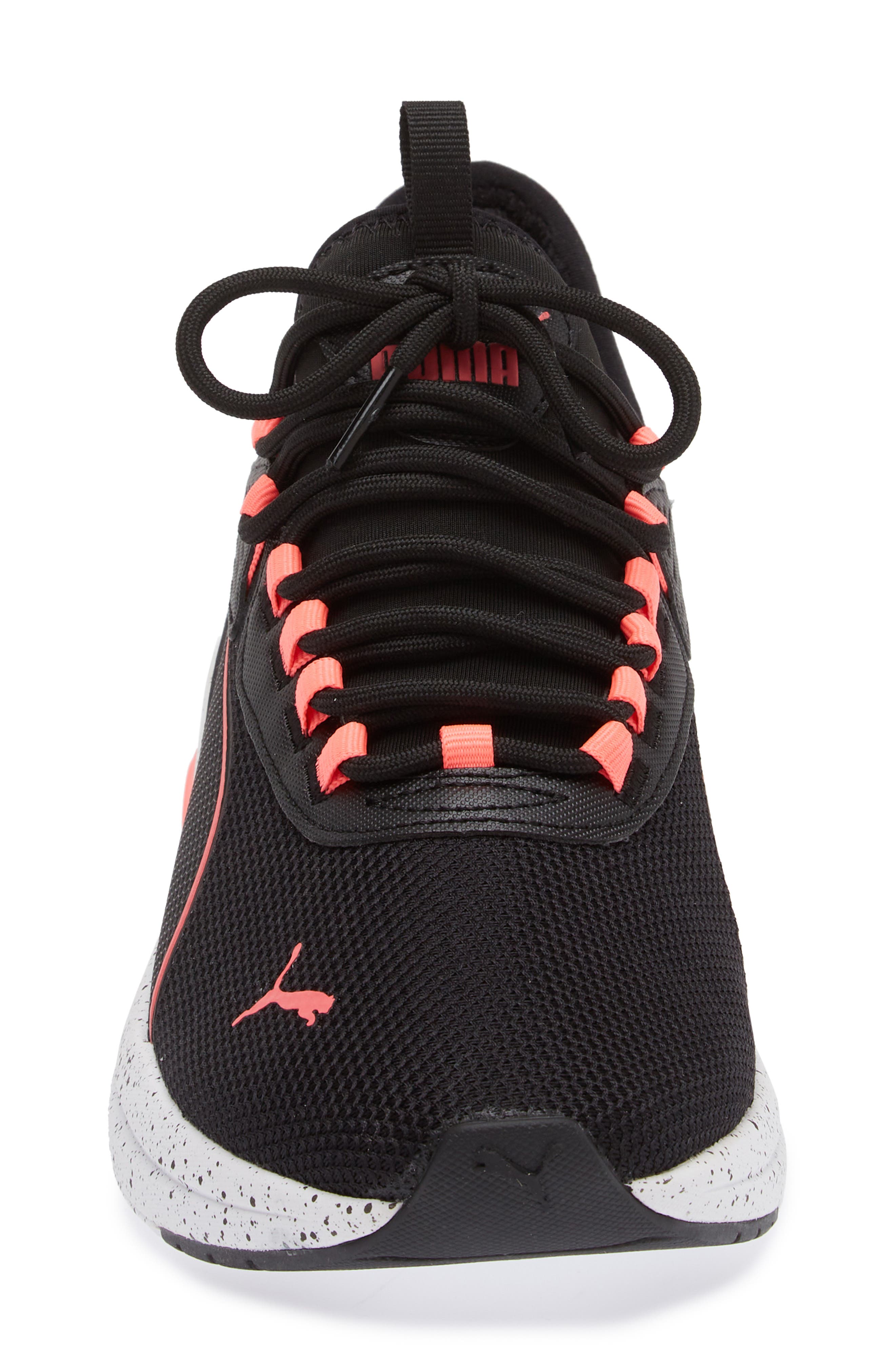 PUMA Amplifier Speckled Sneaker, Alternate, color, Puma Black-Sunset Glow