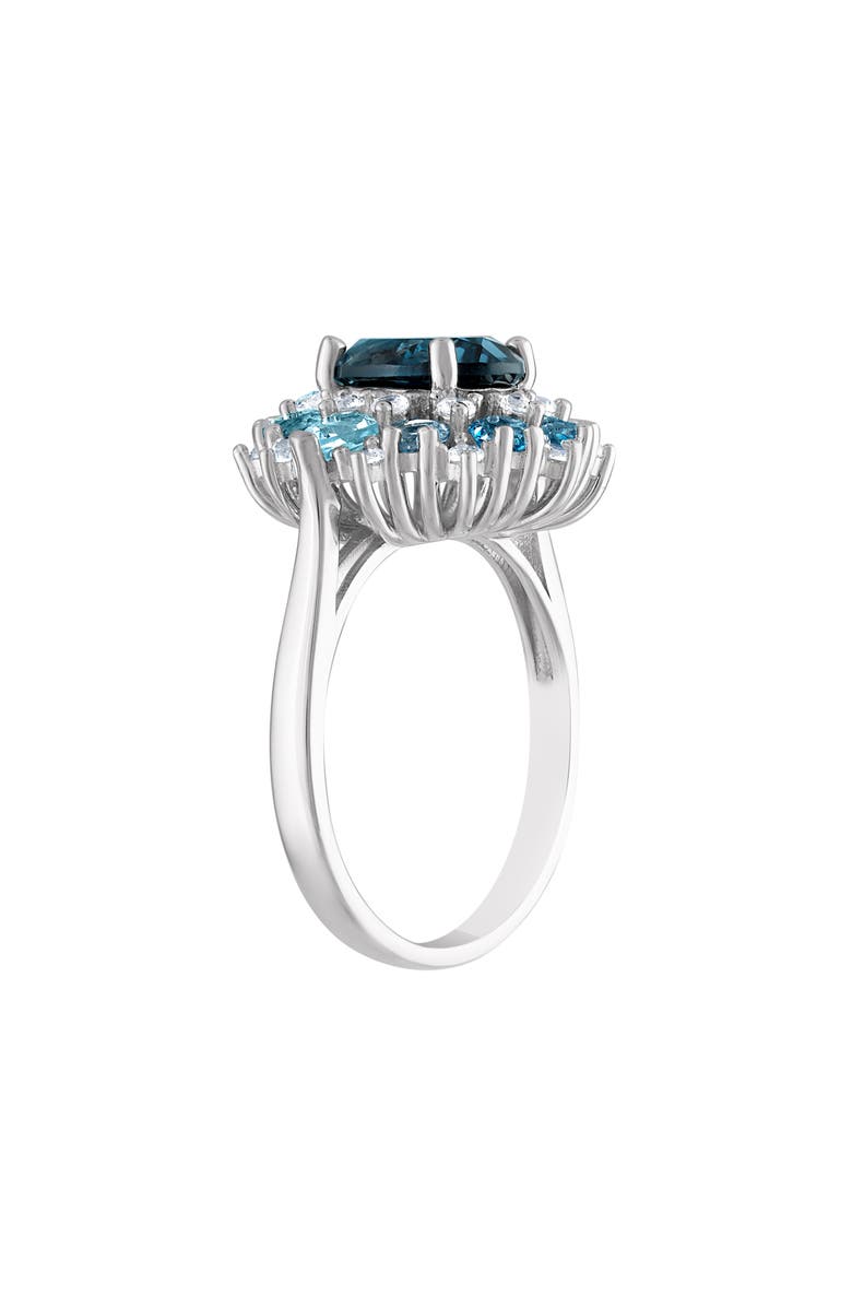 FZN 14K Rose Gold Over Silver Amethyst & Pink Topaz Ring, Alternate, color, Blue Topaz