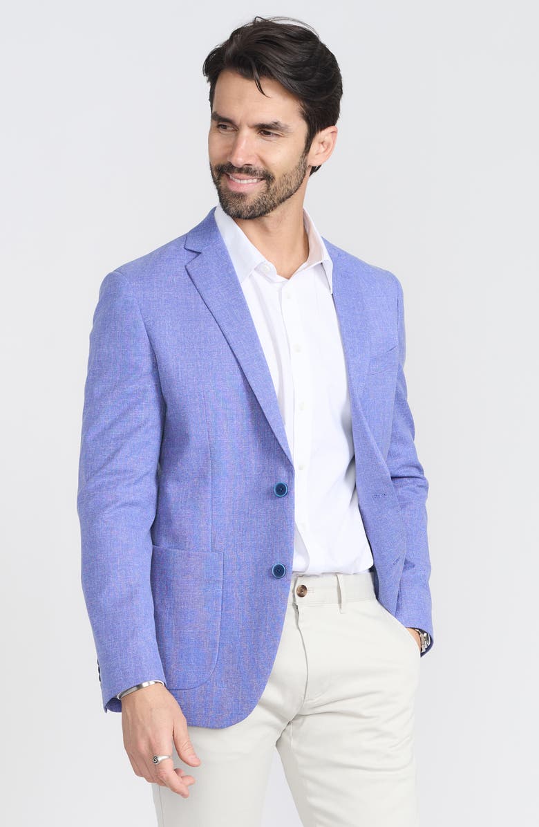 SAVILE ROW CO Gantona Textured Sport Coat, Alternate, color, Purple