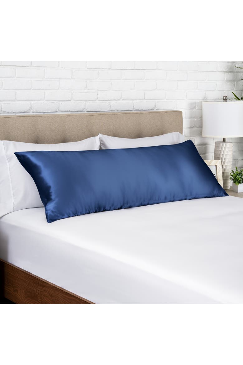 19 Momme 100% Mulberry Silk Pillowcase, Body Size, Alternate, color, Dark Blue