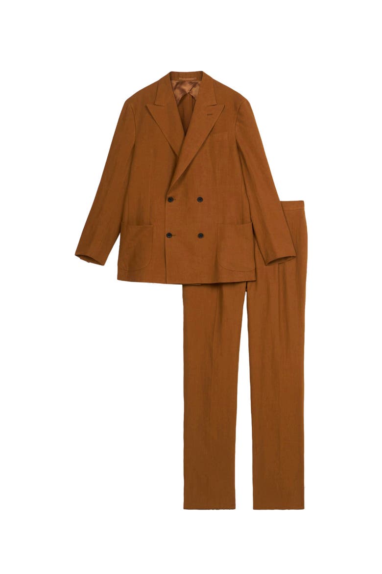 Marcello Linen Suit, Main, color, Brown