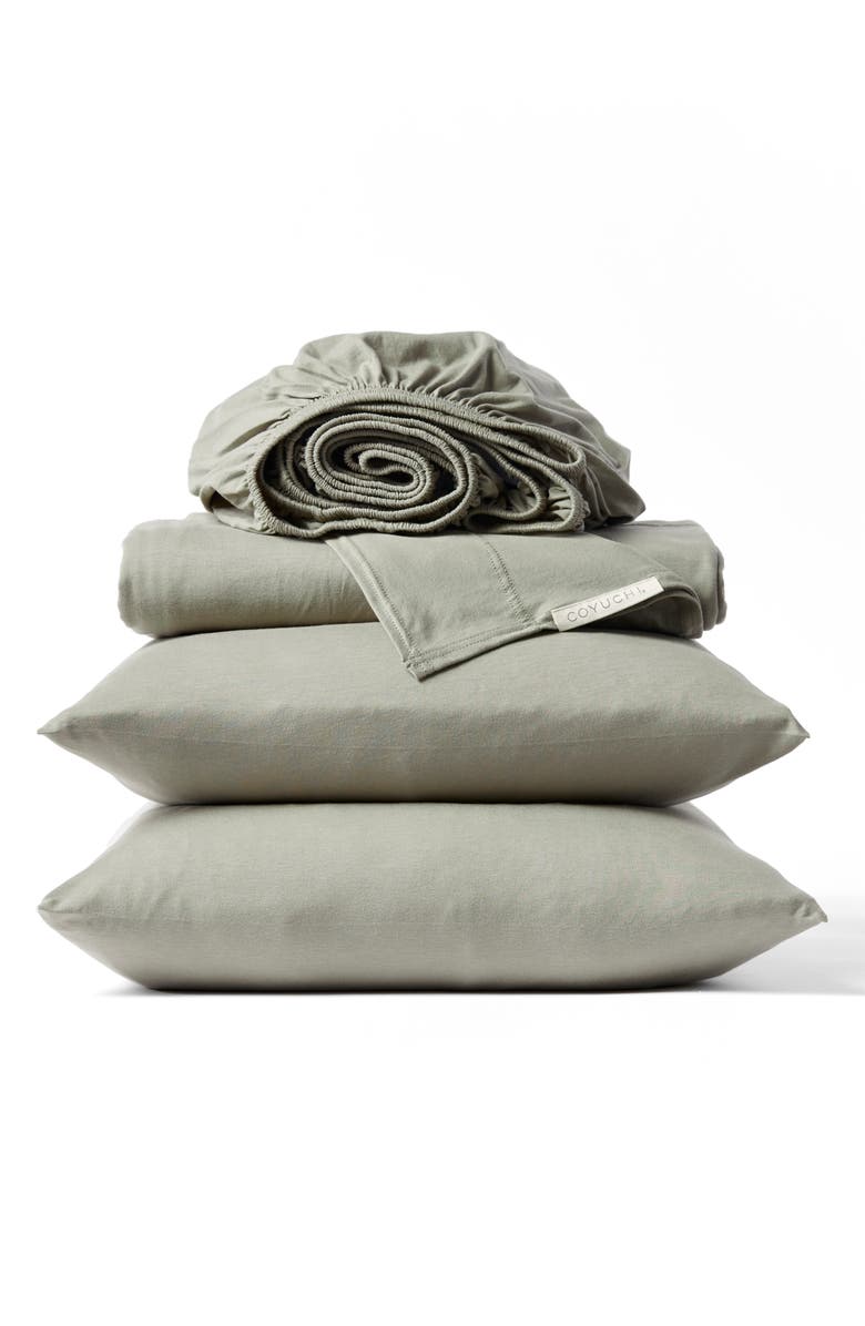 Coyuchi 300 Thread Count Organic Cotton Jersey Sheet Set, Main, color,