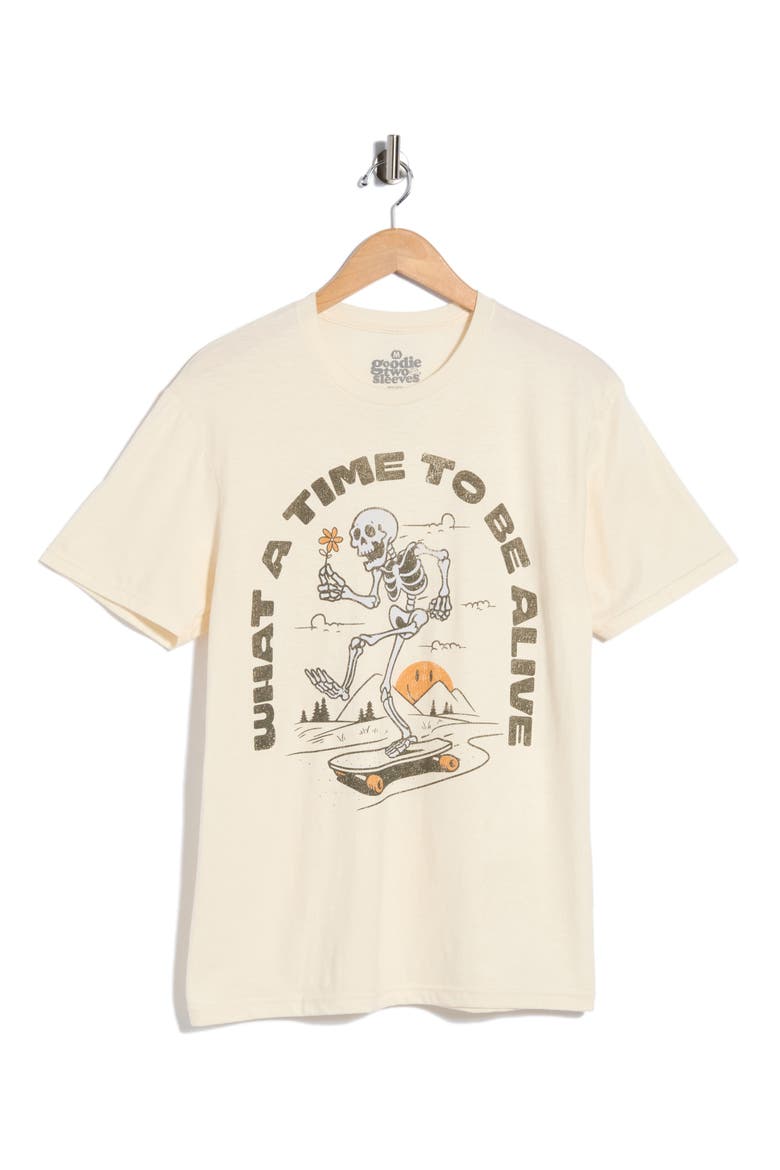 Time to Be Alive Cotton Graphic T-Shirt, Alternate, color, WHITE