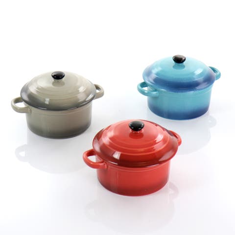 Pembury 3 Piece 9.6 Ounce Stoneware Assorted Casserole Dish Set