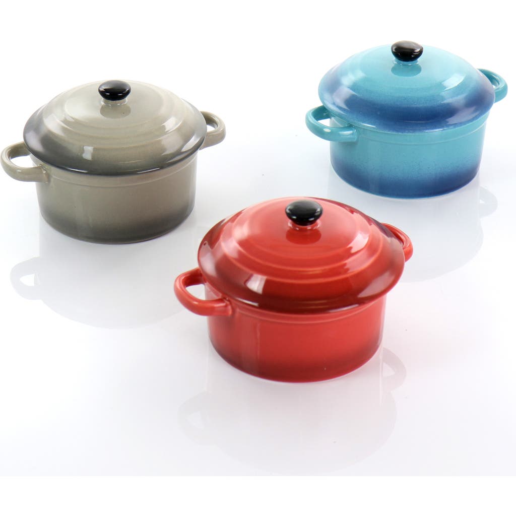 Crock-pot Pembury 3 Piece 9.6 Ounce Stoneware Assorted Casserole Dish Set In Multi