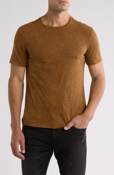 Marble Wash Cotton Crewneck T-Shirt