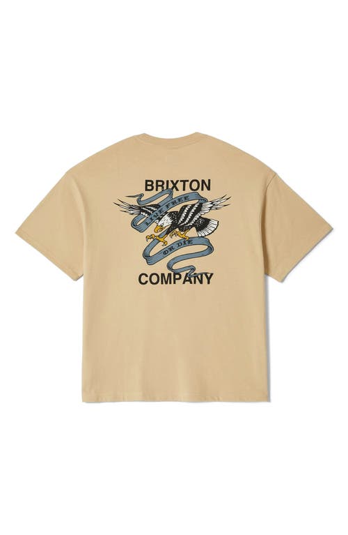 Brixton Live Free Relaxed Fit Cotton Graphic T-shirt In Neutral