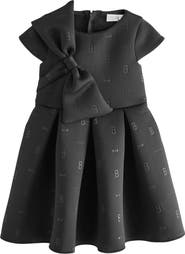 Baker by Ted Baker Kids' Bow Embossed Scuba Knit Dress