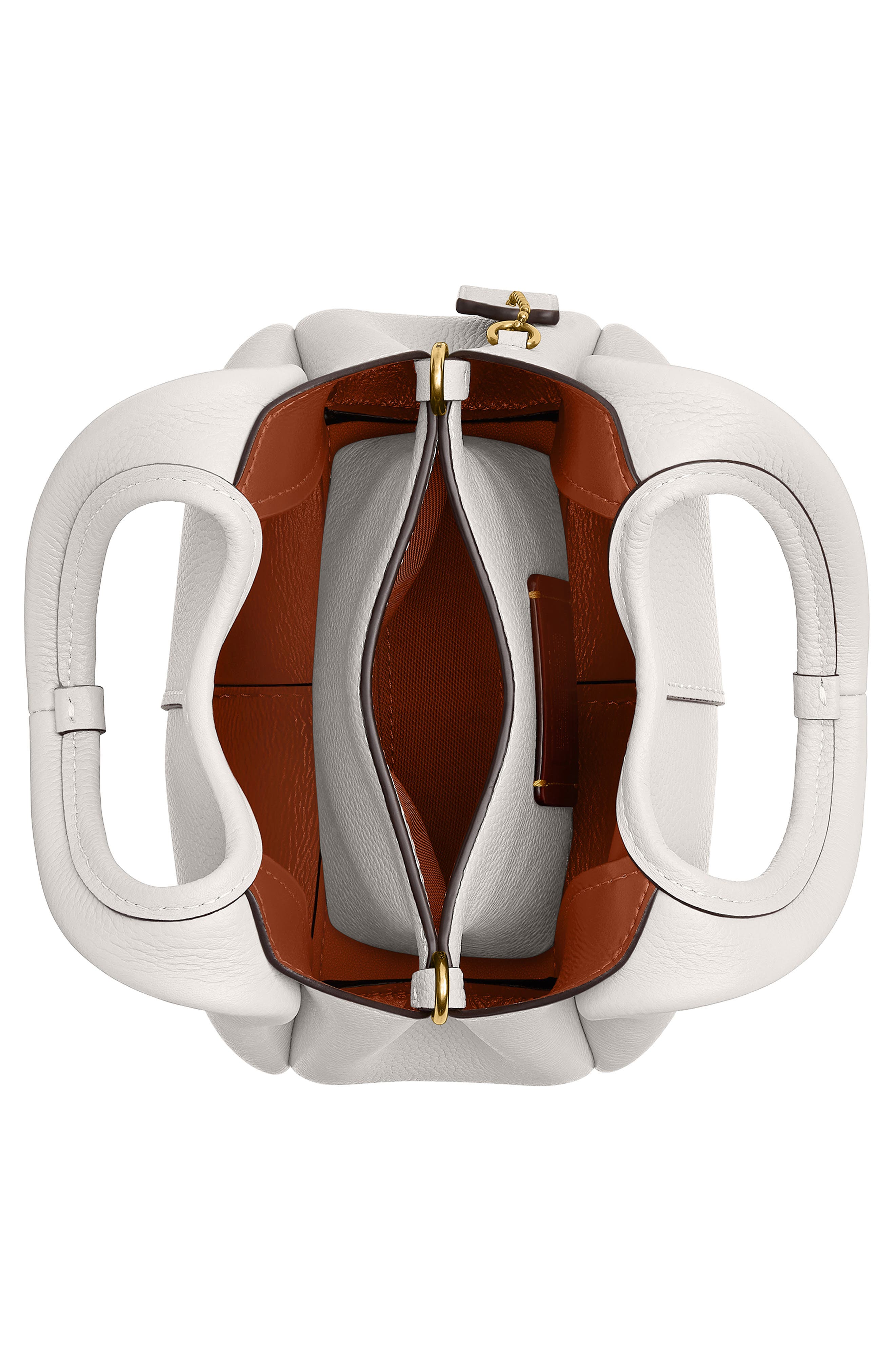 COACH Lana Polished Pebble Leather Shoulder Bag, Alternate, color, Chalk