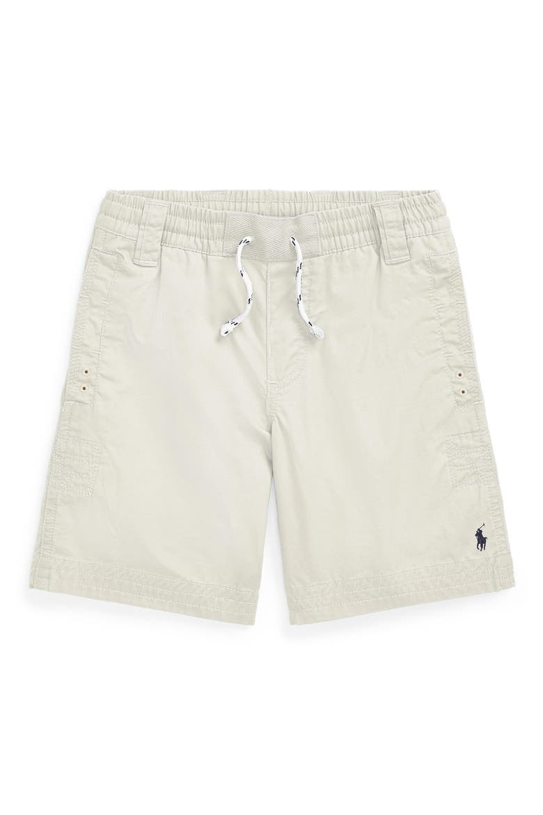 Kids' Cotton Twill Rugby Shorts, Main, color, BASIC SAND