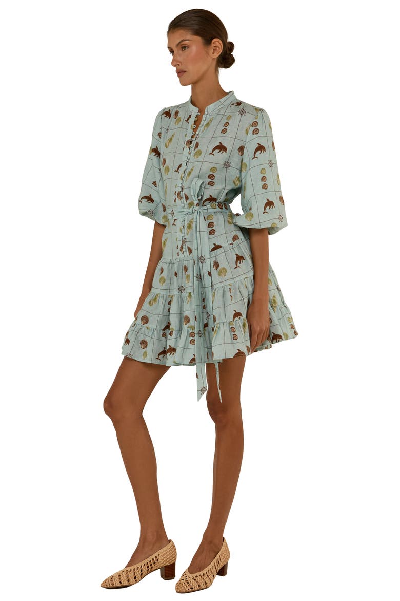 Ruba Mini Dress, Alternate, color, Seashell Tile