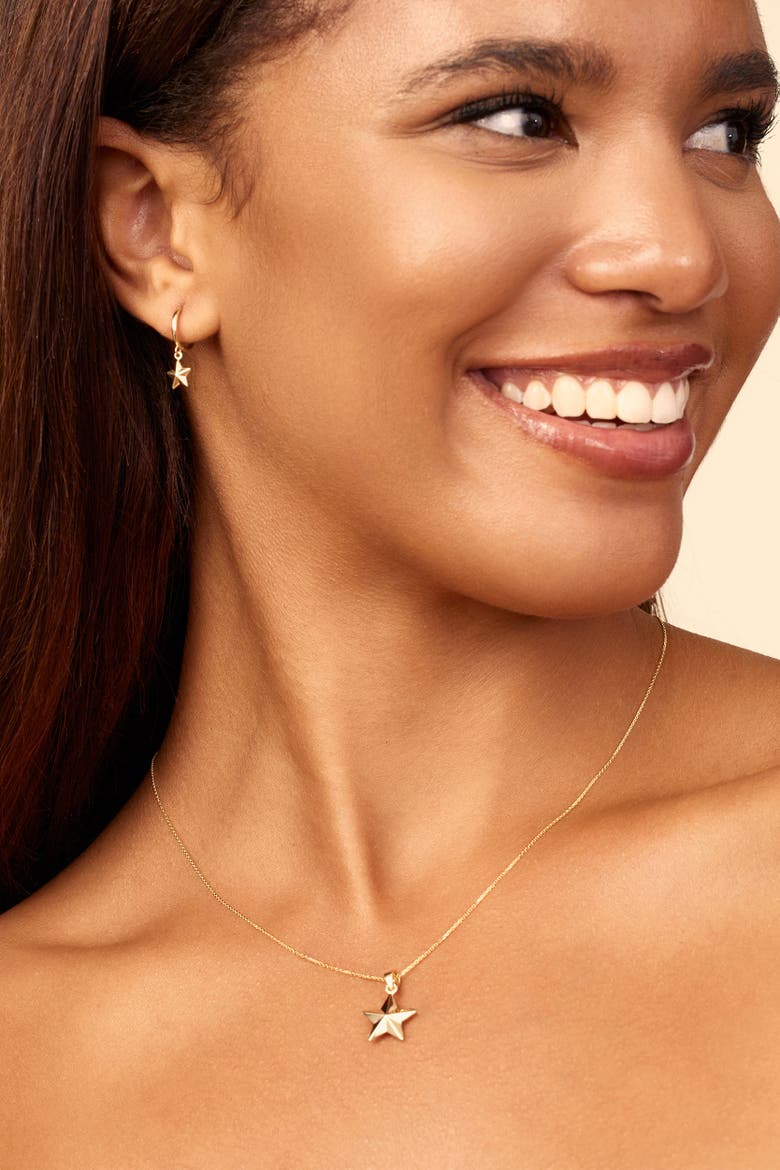14K Gold Street Star Pendant Charm, Alternate, color, Yellow Gold
