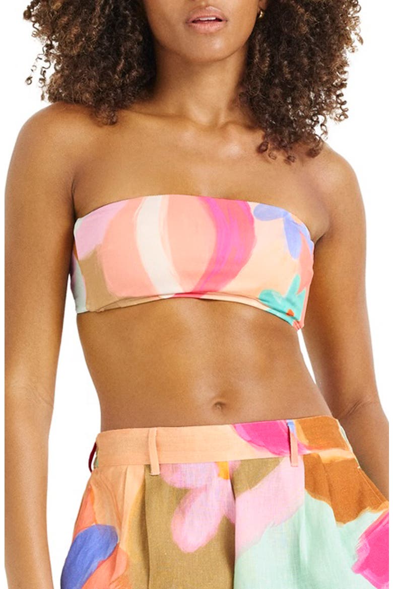 Nala Bandeau Bikini Top, Main, color, IN BLOOM COLOR BLOCK