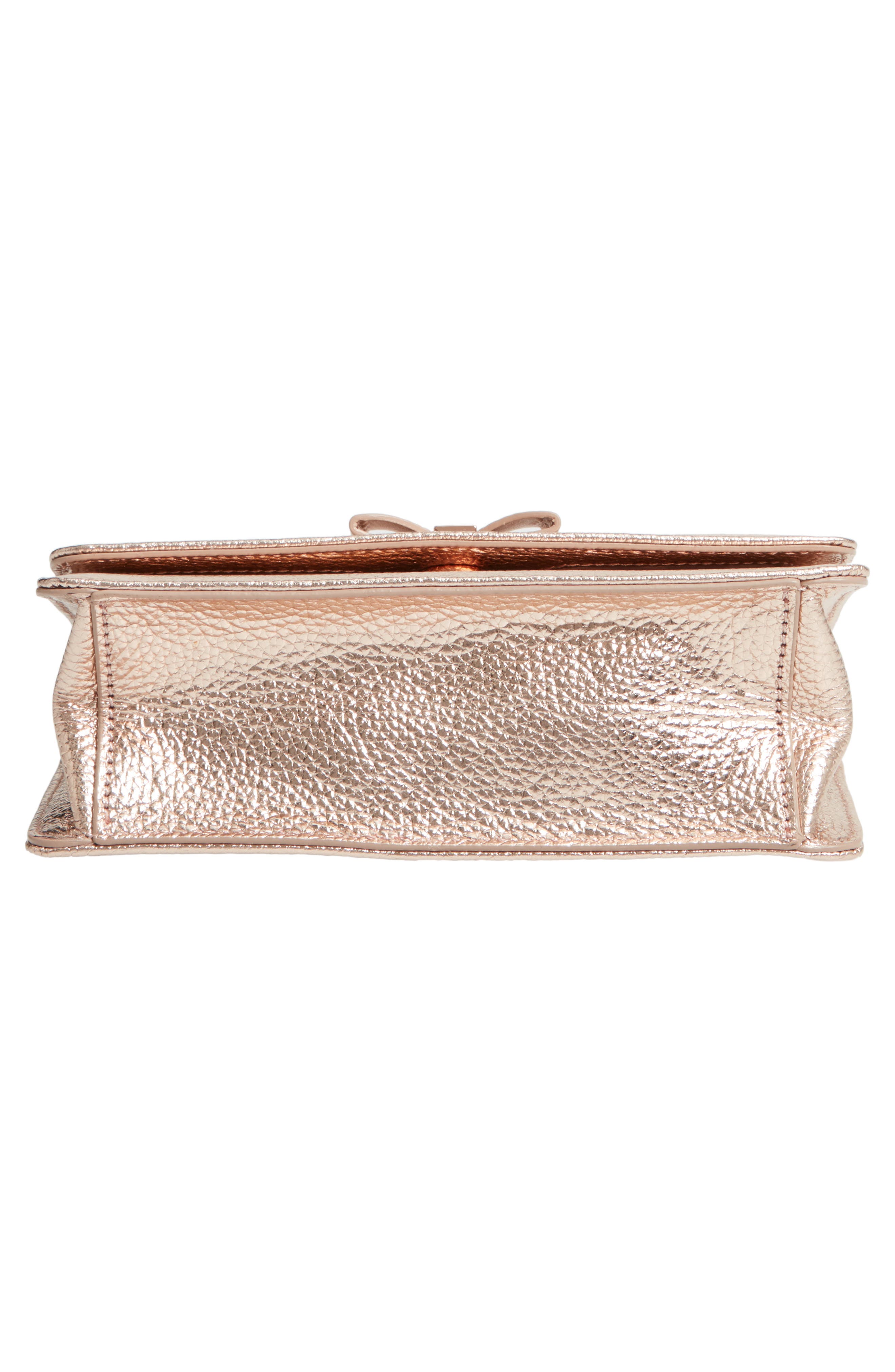 Micro Leather Crossbody Bag, Alternate, color, ROSE GOLD