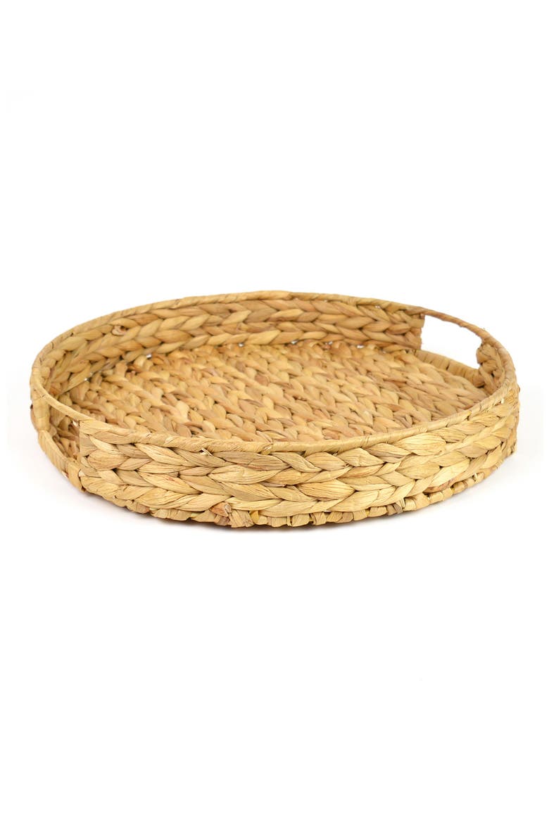 Round Woven Tray, Main, color, MULTI