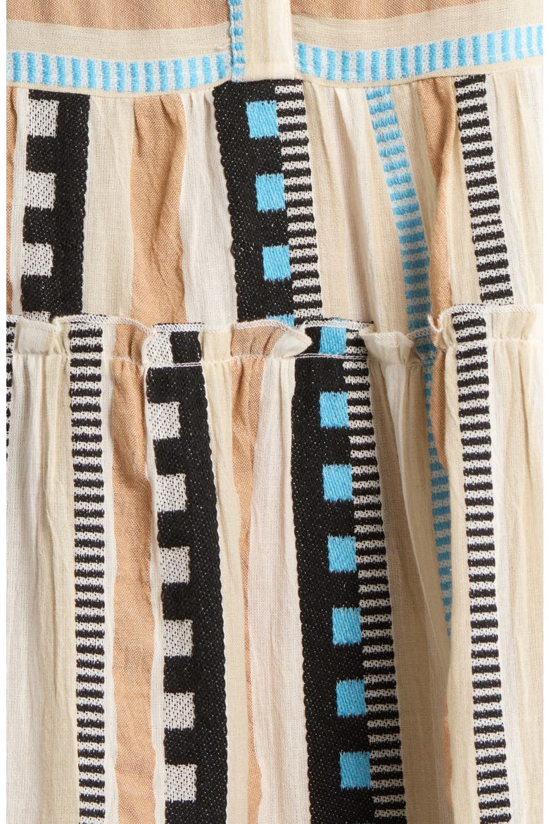 Babydoll Cover-Up Minidress, Alternate, color, NEUTRAL AZTEC