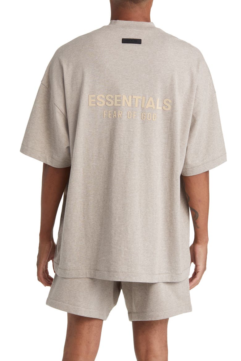 Essential V-Neck Cotton T-Shirt, Alternate, color, CORE HEATHER