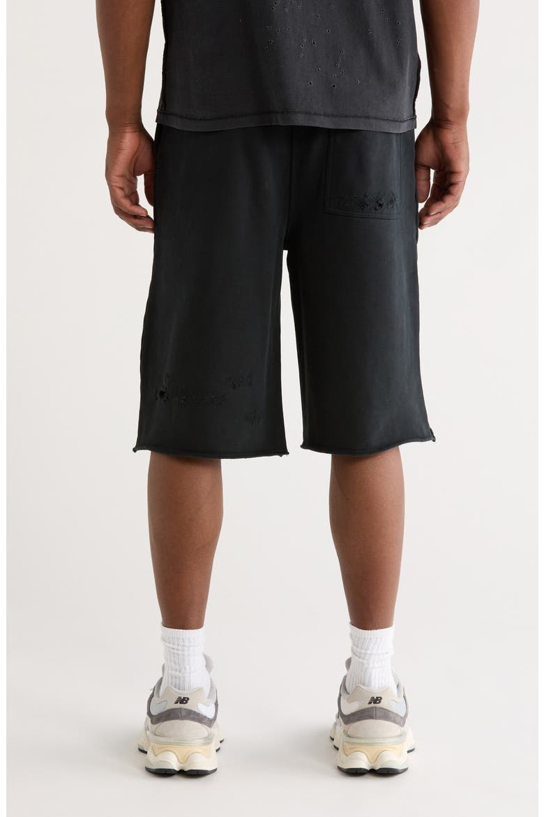 Logo Graphic Relaxed Fit Cotton Shorts, Alternate, color, BLACK