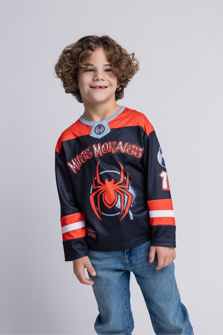 Spider-Man Hockey Jersey, Alternate, color, Black Miles Morales