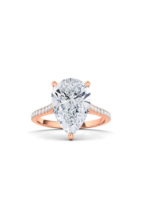 Pear Cut Pavé Lab GrownDiamond Ring