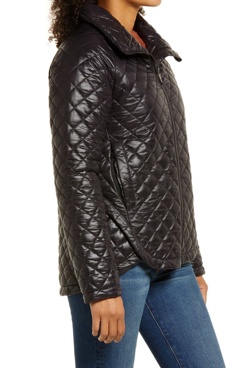 Diamond Quilted Thru & Thru Jacket, Alternate, color, BLACK