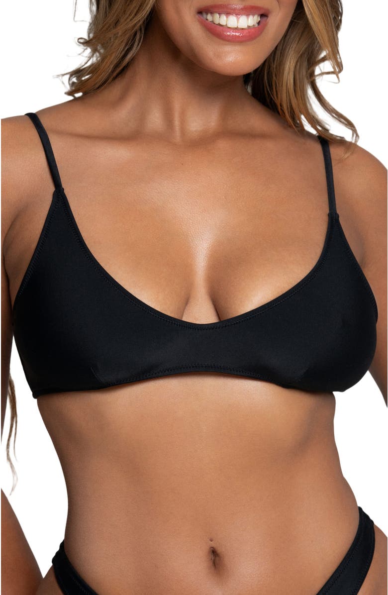 Bright Swimwear Sofie Top, Main, color, Black