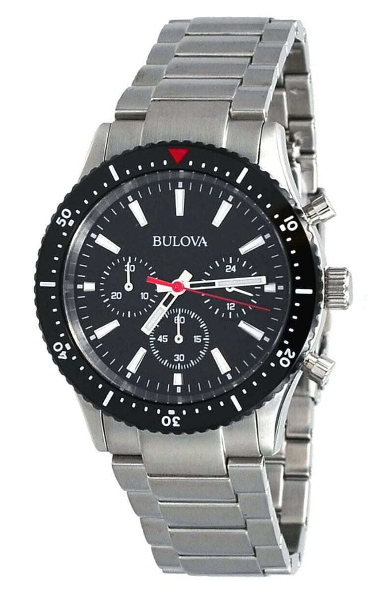 Bracelet Strap Chronograph Watch, 43mm BULOVA