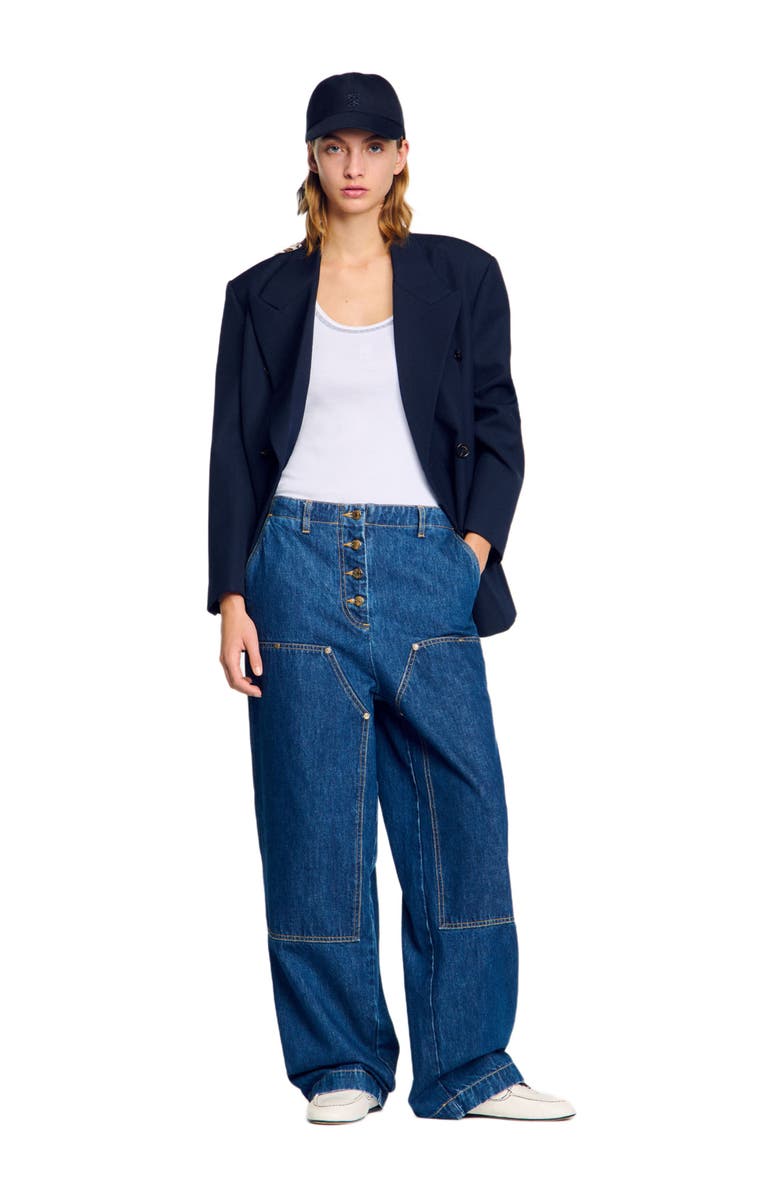 SANDRO Carpenter jeans, Alternate, color, 