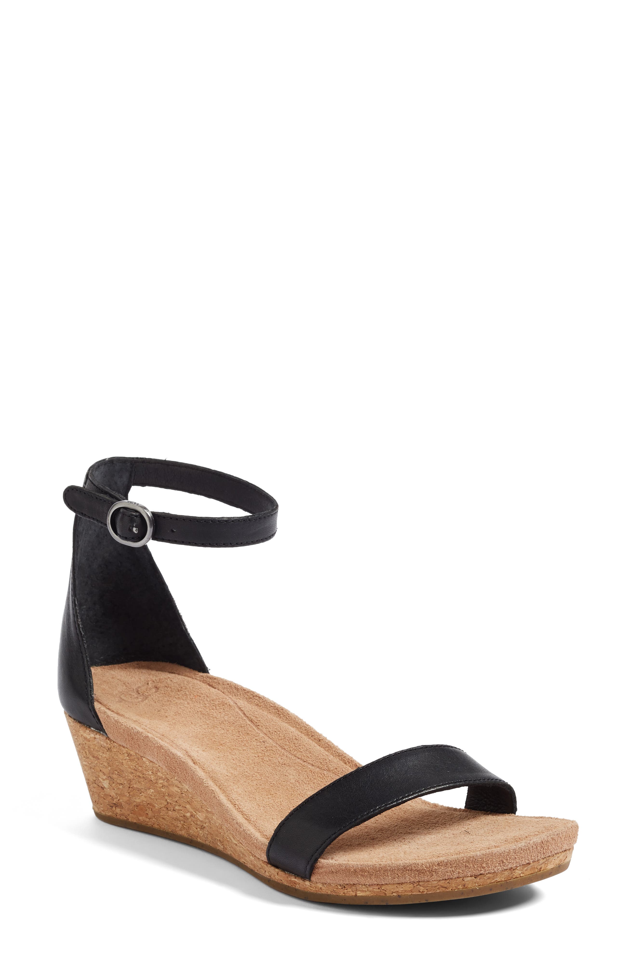 UGG<sup>®</sup> Emilia Wedge Sandal, Main, color, 