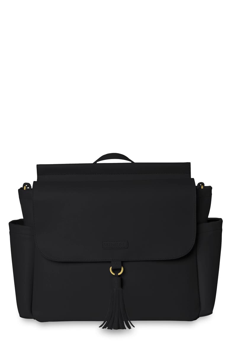Greenwich Convertible Diaper Backpack, Main, color, BLACK/GOLD