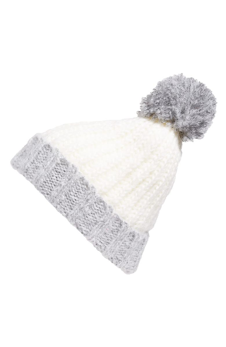 BP. Stripe Chunky Knit Beanie, Main, color, 