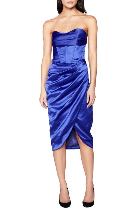 Jamila Strapless Satin Corset Dress