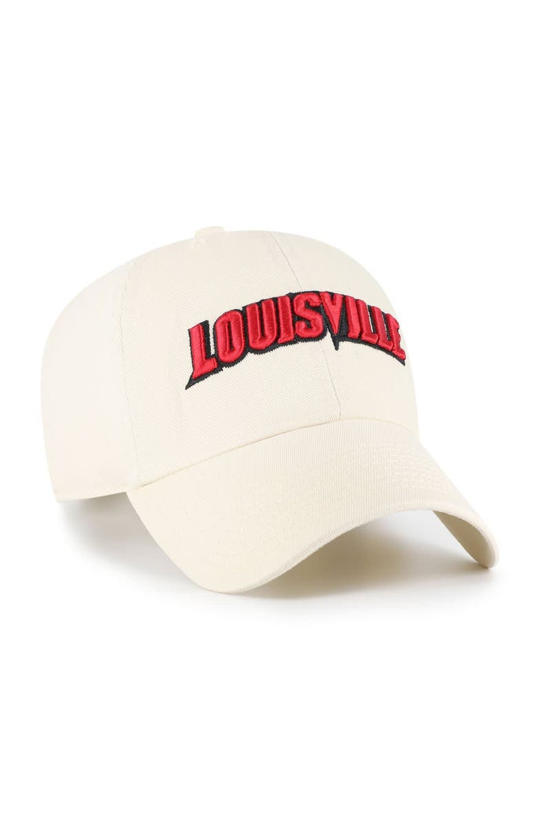 '47 Men's '47 Sand Louisville Cardinals Clean Up Adjustable Hat, Alternate, color, Cream