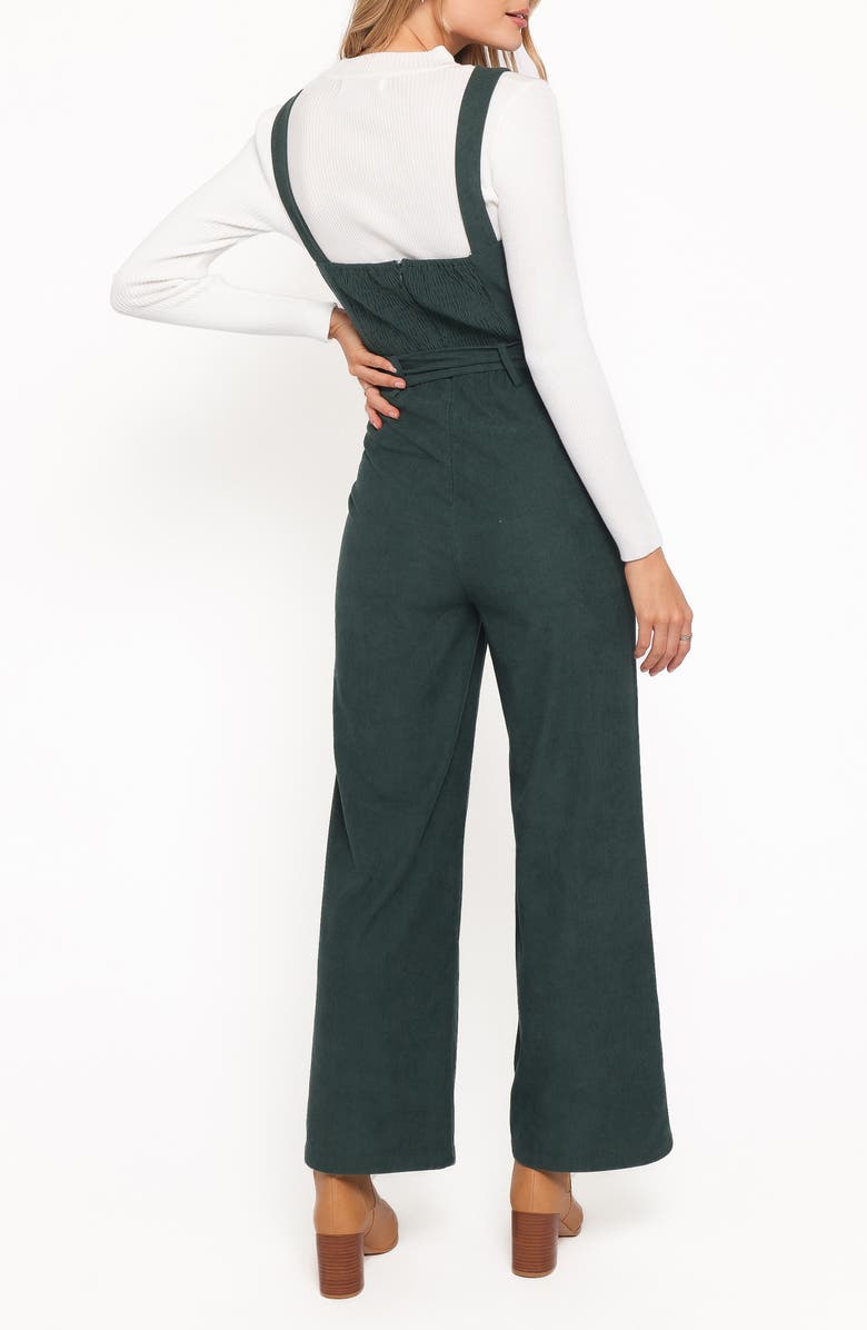Petal & Pup Selena Belted Corduroy Overalls, Alternate, color, Green