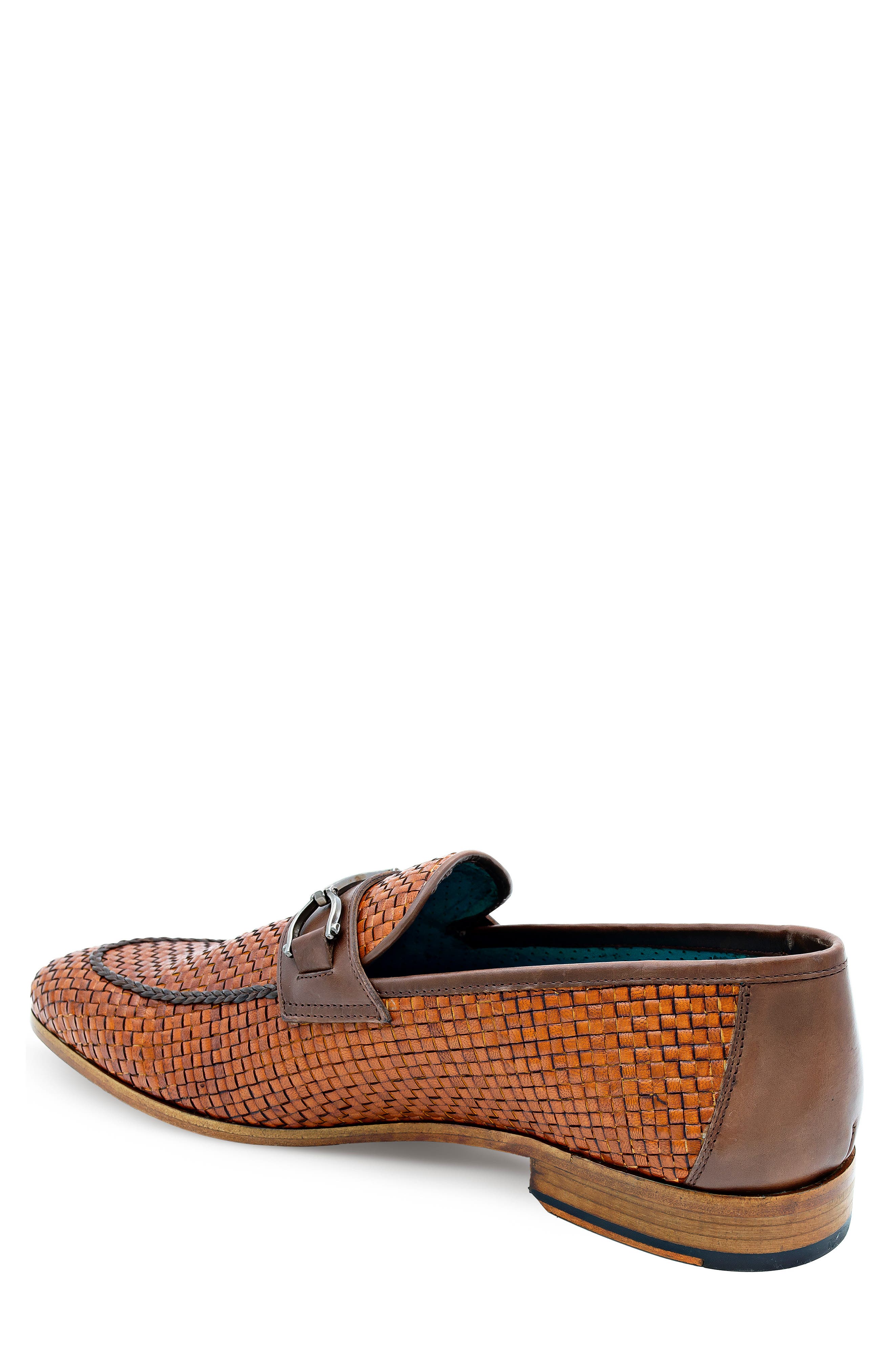 Salva Bit Ornament Leather Loafer, Alternate, color, COGNAC / BROWN