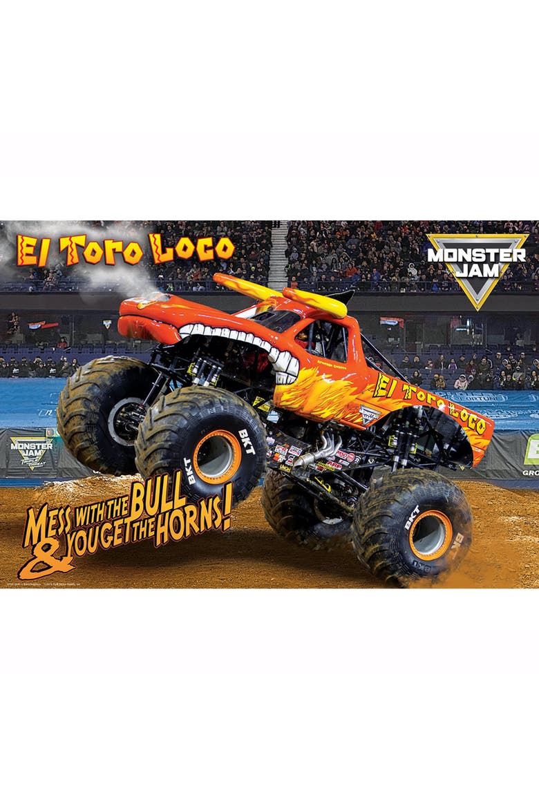 Monster Jam Puzzle & Lunch Box El Toro Loco, 100Piece Jigsaw, 5+, Alternate, color, Multicolored