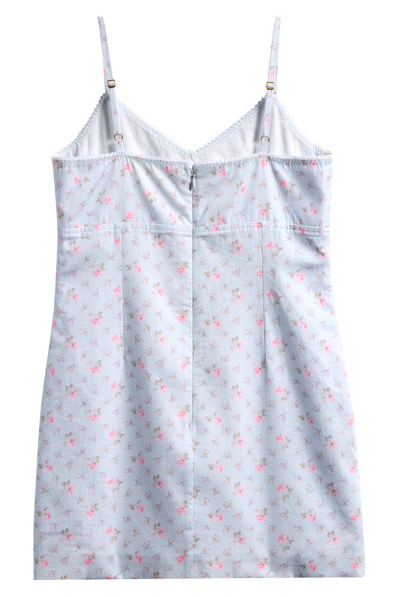 Velasca Picot Trim Stretch Cotton Dress, Alternate, color, CHAPPARAL BLUE
